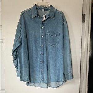 GAP Denim Blue Button Down Shirt
